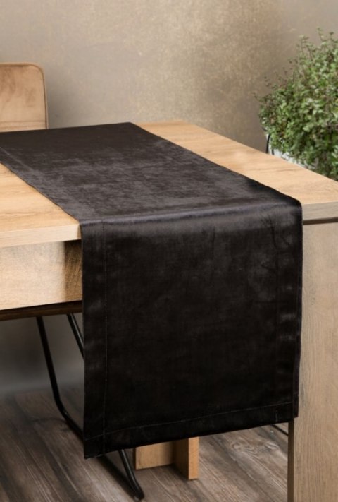 OBRUS ROYAL 1 35 X 180 CM CZARNY EUROFIRANY