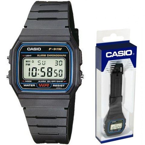 Zegarek Męski CASIO F-91W-1YER + BOX Zegarek Męski CASIO F-91W-1YER + BOX
