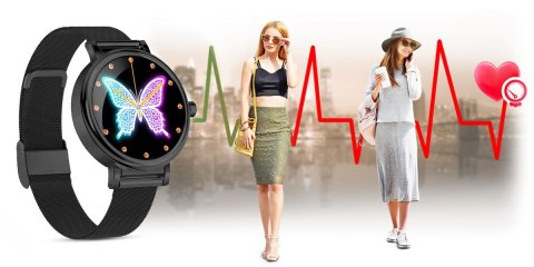 Zegarek Damski RUBICON SMARTWATCH RNBE64-3 BLACK Zegarek Damski RUBICON SMARTWATCH RNBE64-3 BLACK