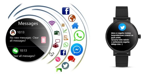 Zegarek Damski RUBICON SMARTWATCH RNBE64-3 BLACK Zegarek Damski RUBICON SMARTWATCH RNBE64-3 BLACK