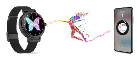 Zegarek Damski RUBICON SMARTWATCH RNBE64-3 BLACK Zegarek Damski RUBICON SMARTWATCH RNBE64-3 BLACK