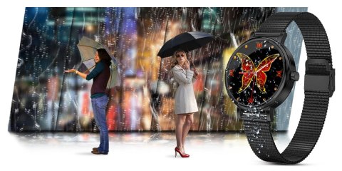 Zegarek Damski RUBICON SMARTWATCH RNBE64-3 BLACK Zegarek Damski RUBICON SMARTWATCH RNBE64-3 BLACK