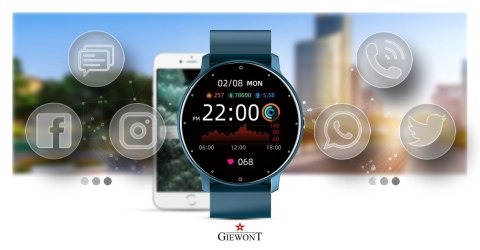 Smartwatch Giewont Sport Around GW120-4 - Deep Ocean Smartwatch Giewont Sport Around GW120-4 - Deep Ocean