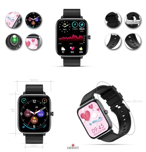 Smartwatch Giewont Dynamic SmartCall GW230-2 - Carbon/Carbon Smartwatch Giewont Dynamic SmartCall GW230-2 - Carbon/Carbon