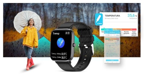 Smartwatch Giewont Dynamic SmartCall GW230-2 - Carbon/Carbon Smartwatch Giewont Dynamic SmartCall GW230-2 - Carbon/Carbon
