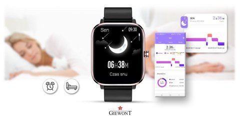 Smartwatch Giewont Dynamic SmartCall GW230-3 - Rose Gold/Black Effect Smartwatch Giewont Dynamic SmartCall GW230-3 - Rose Gold/Black Effect