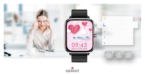 Smartwatch Giewont Dynamic SmartCall GW230-3 - Rose Gold/Black Effect Smartwatch Giewont Dynamic SmartCall GW230-3 - Rose Gold/Black Effect