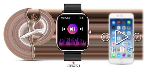 Smartwatch Giewont Dynamic SmartCall GW230-3 - Rose Gold/Black Effect Smartwatch Giewont Dynamic SmartCall GW230-3 - Rose Gold/Black Effect