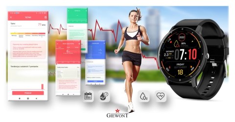 Smartwatch Giewont Sport Around PRO SmartCall GW120-2 PRO - Carbon Smartwatch Giewont Sport Around PRO SmartCall GW120-2 PRO - Carbon