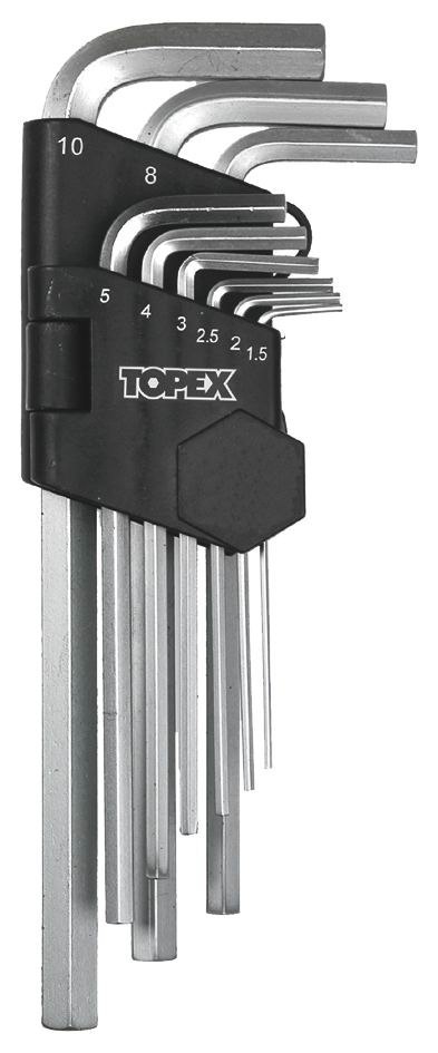 KOMPLET KLUCZY IMBUSOWY ''HEX'' TYP L 1,5-10MM DŁUGIE 9SZTUK KOMPLET KLUCZY IMBUSOWY ''HEX'' TYP L 1,5-10MM DŁUGIE 9SZTUK