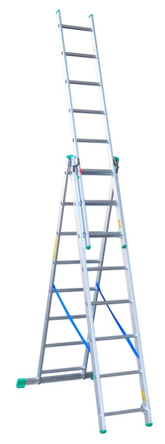 DRABINA ALUMINIOWA 3-ELEMENTOWA 510CM 8+8+8 SZCZEBLI DRABINA ALUMINIOWA 3-ELEMENTOWA 510CM 8+8+8 SZCZEBLI