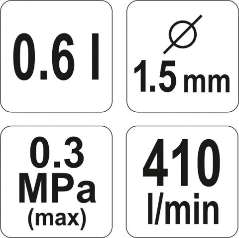 PISTOLET LAKIERNICZY HVLP 0.6L 1.5MM PISTOLET LAKIERNICZY HVLP 0.6L 1.5MM