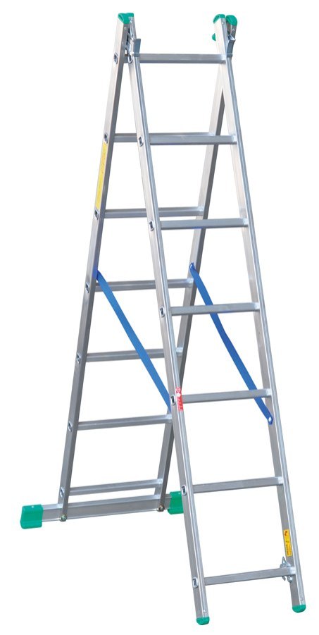 DRABINA ALUMINIOWA 2-ELEMENTOWA 309CM 7+7 SZCZEBLI DRABINA ALUMINIOWA 2-ELEMENTOWA 309CM 7+7 SZCZEBLI