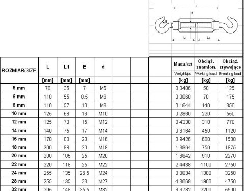 ŚRUBA RZYMSKA HAK+HAK 16*175MM ŚRUBA RZYMSKA HAK+HAK 16*175MM