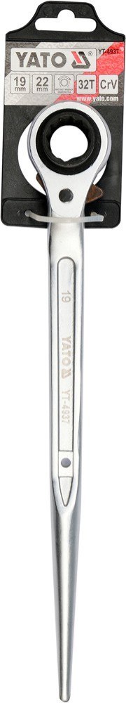 KLUCZ NASADOWY DWUSTRONNY Z GRZECHOTKĄ 19*22MM KLUCZ NASADOWY DWUSTRONNY Z GRZECHOTKĄ 19*22MM