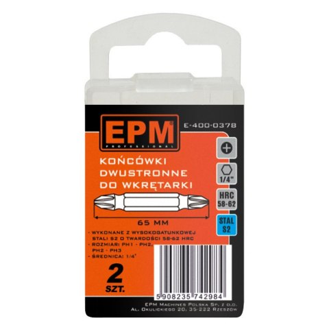 GROT, BIT DO WKRĘTARKI DWUSTRONNA 65MM 2SZT. PH1-PH2,PH2-PH3 GROT, BIT DO WKRĘTARKI DWUSTRONNA 65MM 2SZT. PH1-PH2,PH2-PH3