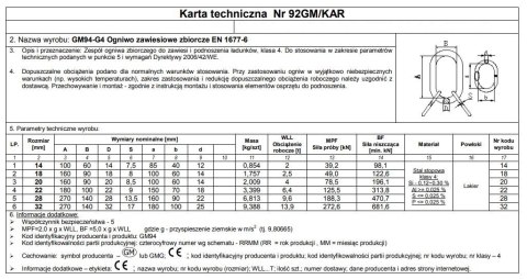OGNIWO ZBIORCZE 20 GM94 G4 WLL4T OGNIWO ZBIORCZE 20 GM94 G4 WLL4T
