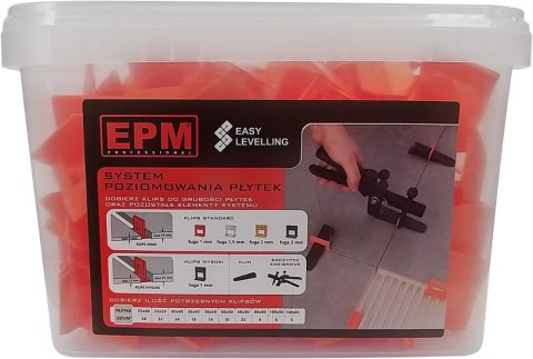 SYSTEM UKŁADANIA PŁYTEK EASY LEVELING 200 KLIPSÓW 1MM SYSTEM UKŁADANIA PŁYTEK EASY LEVELING 200 KLIPSÓW 1MM