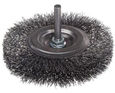 SZCZOTKA TARCZOWA DRUT STALOWY TRZPIEŃ 6MM FI50MM SZCZOTKA TARCZOWA DRUT STALOWY TRZPIEŃ 6MM FI50MM