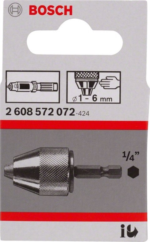 UCHWYT WIERTARSKI SAMOZACISKOWY 1-6MM 1/4'' UCHWYT WIERTARSKI SAMOZACISKOWY 1-6MM 1/4''