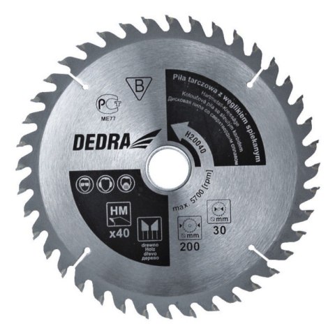 PIŁA TARCZOWA DO DREWNA 40Z ŚR.170*16MM PIŁA TARCZOWA DO DREWNA 40Z ŚR.170*16MM