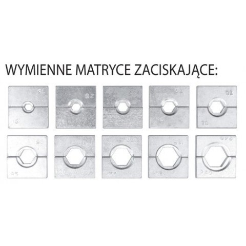 PRASKA HYDRAULICZNA, RĘCZNA DO ZACISKANIA KOŃCÓWEK 16-240MM2 PRASKA HYDRAULICZNA, RĘCZNA DO ZACISKANIA KOŃCÓWEK 16-240MM2