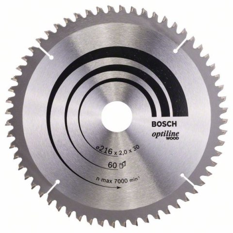 PIŁA TARCZOWA-T OPTILINE WOOD 216*2,0*30/Z60 PIŁA TARCZOWA-T OPTILINE WOOD 216*2,0*30/Z60