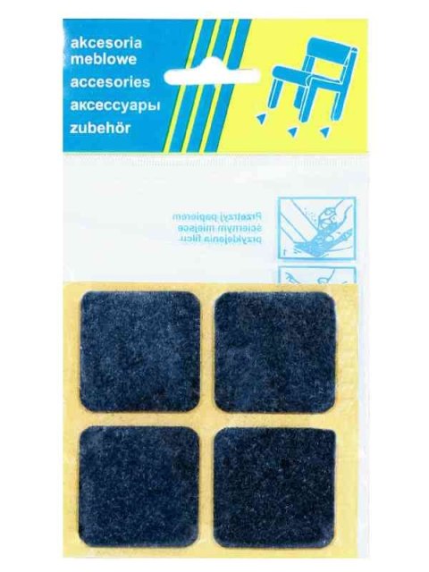 PODKŁADKA FILCOWA BLISTER BRĄZOWA 40*40MM - 4SZT PODKŁADKA FILCOWA BLISTER BRĄZOWA 40*40MM - 4SZT