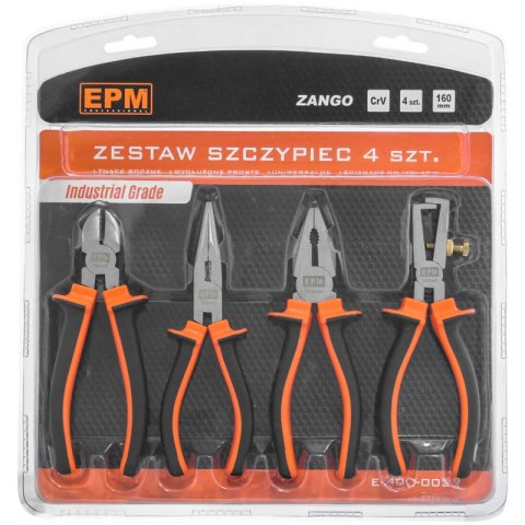 ZESTAW SZCZYPIEC 4 SZTUKI 160MM CRV ZANGO ZESTAW SZCZYPIEC 4 SZTUKI 160MM CRV ZANGO