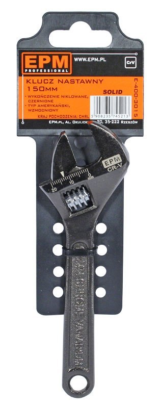 KLUCZ NASTAWNY SOLID CR-V ''SZWED'' 150MM KLUCZ NASTAWNY SOLID CR-V ''SZWED'' 150MM