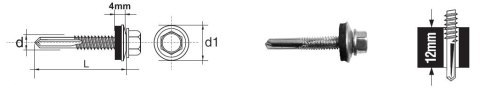 WKRĘT SAMOWIERTNY Z ŁBEM 6-KĄTNYM HWH 5.5*32MM Z EPDM 16MM WKRĘT SAMOWIERTNY Z ŁBEM 6-KĄTNYM HWH 5.5*32MM Z EPDM 16MM