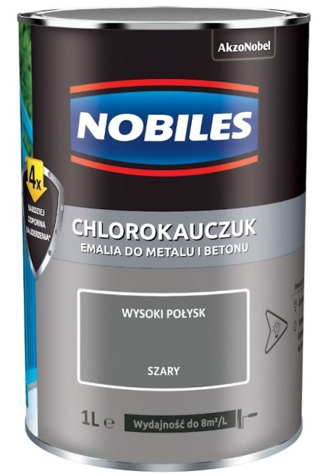 NOBILES EMALIA CHLOROKAUCZUKOWA SZARY JASNY RAL 7035 0.9L NOBILES EMALIA CHLOROKAUCZUKOWA SZARY JASNY RAL 7035 0.9L