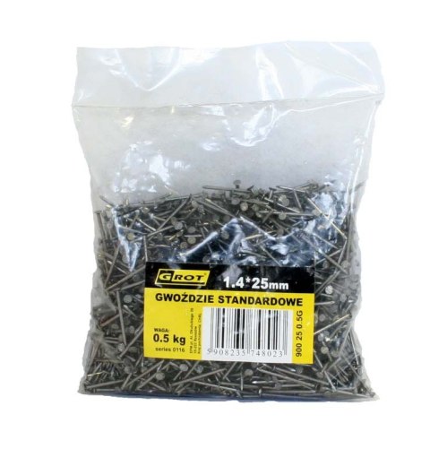 GWOŹDZIE STANDARDOWE 1.4*25MM OP-0.50KG GWOŹDZIE STANDARDOWE 1.4*25MM OP-0.50KG
