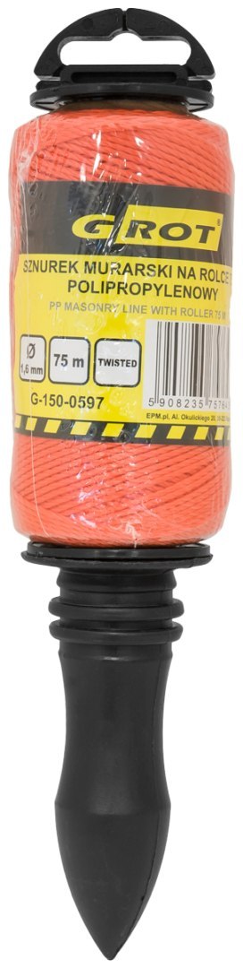 SZNUREK MURARSKI POLIPROPYLENOWY ROLKA 1.6MM 75M SZNUREK MURARSKI POLIPROPYLENOWY ROLKA 1.6MM 75M
