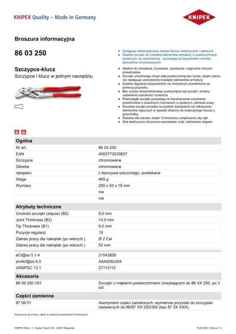 SZCZYPCE-KLUCZ 250MM SZCZYPCE-KLUCZ 250MM