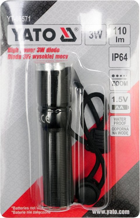 METALOWA LATARKA Z DIODĄ CREE 100*25MM METALOWA LATARKA Z DIODĄ CREE 100*25MM