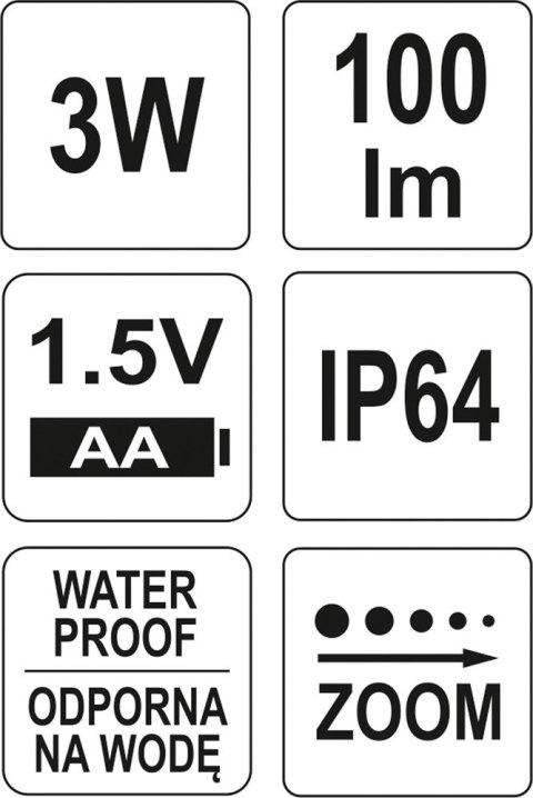 METALOWA LATARKA Z DIODĄ CREE 100*25MM METALOWA LATARKA Z DIODĄ CREE 100*25MM