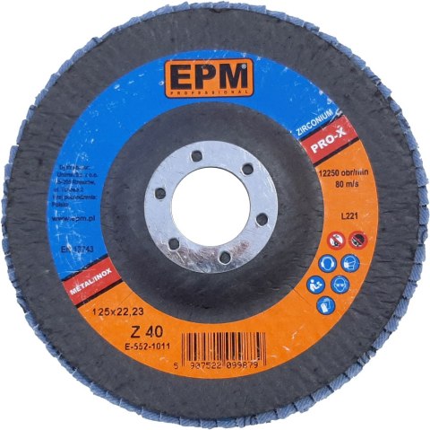 LAMELKA CYRKONOWA EPM PRO-X GRANULACJA 120 125MM LAMELKA CYRKONOWA EPM PRO-X GRANULACJA 120 125MM