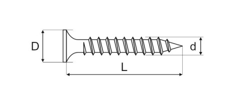 WKRĘT DO DREWNA OCYNK ŻÓŁTY 3.0*25MM WKRĘT DO DREWNA OCYNK ŻÓŁTY 3.0*25MM
