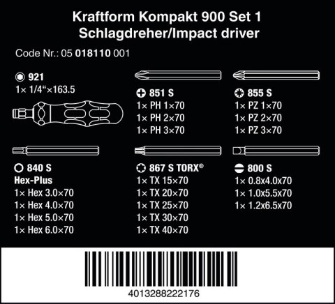 WKRĘTAK UDAROWY KRAFTFORM KOMPAKT 900 WKRĘTAK UDAROWY KRAFTFORM KOMPAKT 900