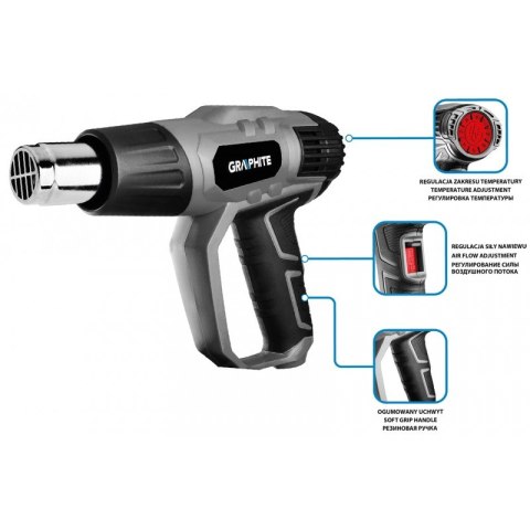 OPALARKA 2000W, ZAKRES TEMPERATUR 50-550OC, 3 BIEGI ,WALIZKA OPALARKA 2000W, ZAKRES TEMPERATUR 50-550OC, 3 BIEGI ,WALIZKA