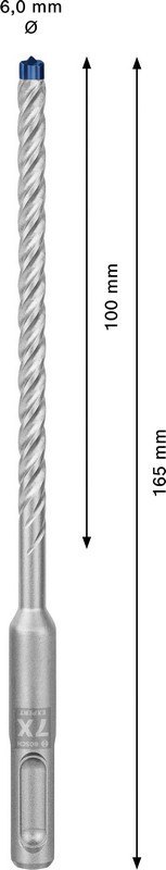 WIERTŁO DO MŁOTKÓW SDS+ 7X EXPERT 6*100/165MM 50 SZT. WIERTŁO DO MŁOTKÓW SDS+ 7X EXPERT 6*100/165MM 50 SZT.
