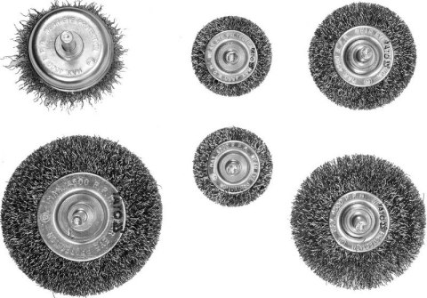 ZESTAW SZCZOTEK NA WIERTARKĘ INOX, 6SZT. ZESTAW SZCZOTEK NA WIERTARKĘ INOX, 6SZT.