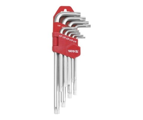 KLUCZE TORX T10-T50 DŁUGIE ZESTAW 9-CZĘŚCIOWY KLUCZE TORX T10-T50 DŁUGIE ZESTAW 9-CZĘŚCIOWY