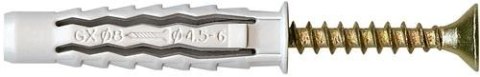 DYBEL UNIWERSALNY ŁEB Z NACIĘCIEM KRZYŻOWYM GXK 6/40MM DYBEL UNIWERSALNY ŁEB Z NACIĘCIEM KRZYŻOWYM GXK 6/40MM