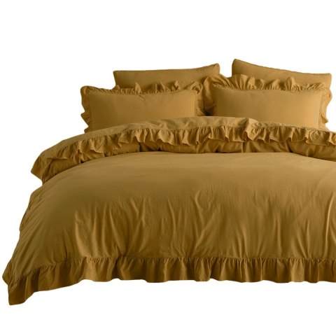 Pościel bawełniana ECRU OLIVE/220x200(P) STONEWASHED Limasso Pościel bawełniana ECRU OLIVE/220x200(P) STONEWASHED Limasso