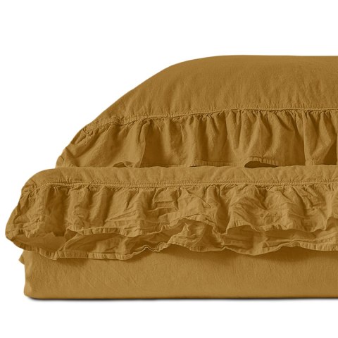 Pościel bawełniana ECRU OLIVE/220x200(P) STONEWASHED Limasso Pościel bawełniana ECRU OLIVE/220x200(P) STONEWASHED Limasso