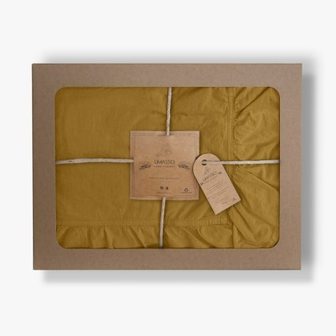 Pościel bawełniana ECRU OLIVE/220x200(P) STONEWASHED Limasso Pościel bawełniana ECRU OLIVE/220x200(P) STONEWASHED Limasso