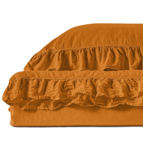 Pościel bawełniana SUDAN BROWN/220x200(P) STONEWASHED Limasso Pościel bawełniana SUDAN BROWN/220x200(P) STONEWASHED Limasso