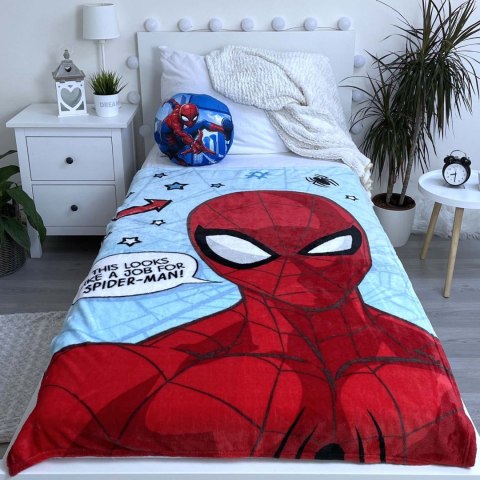 Koc flanelowy 100x150 Spiderman niebieski (coral) Jerry Fabrics Koc flanelowy 100x150 Spiderman niebieski (coral) Jerry Fabrics